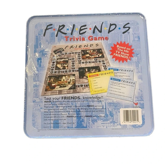 Vintage New FRIENDS collectible trivia game Tin Christmas gift 4 board game fan - Picture 3 of 4